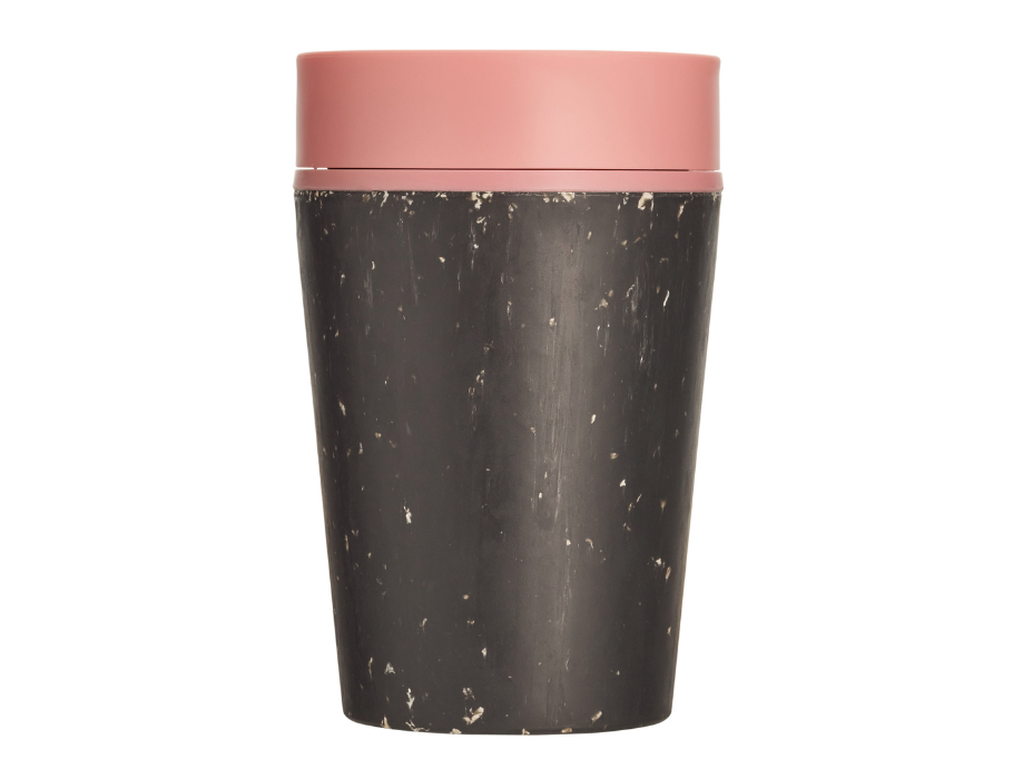 Koffiebeker - Circular Cup 227 ml - Zwart/Roze